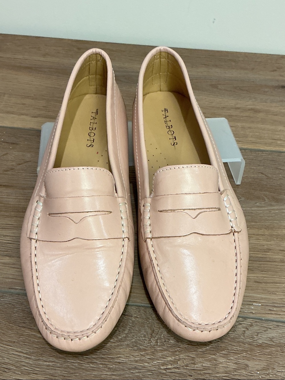 Talbots Women's Pink Leather Penny Loafers, size 10